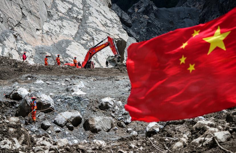 In this photo released by Xinhua News Agency, rescuers carry out search for victims at the core area of the mudslide-hit Gyirong Port in Gyirong County, southwestern China’s Tibet Autonomous Region on Thursday, Sept. 3, 2026 In this photo released by Xinhua News Agency, rescuers carry out search for victims at the core area of the mudslide-hit Gyirong Port in Gyirong County, southwestern China’s Tibet Autonomous Region on Thursday, Sept. 3, 2026