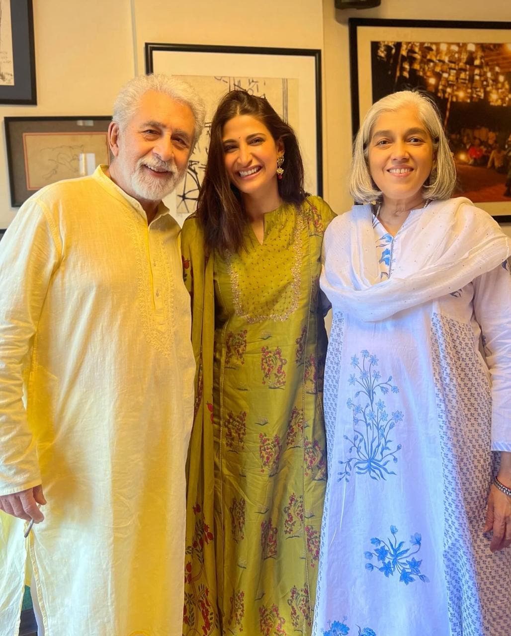 Naseeruddin Shah, Ahana Kumra and Ratna Pathak Shah Naseeruddin Shah, Ahana Kumra and Ratna Pathak Shah