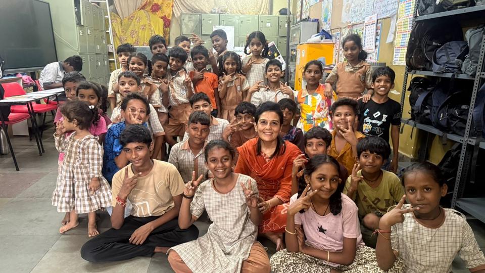 Doshi said that when she visited the school, around 47 students were attending classes in two divisions. Doshi said that when she visited the school, around 47 students were attending classes in two divisions.