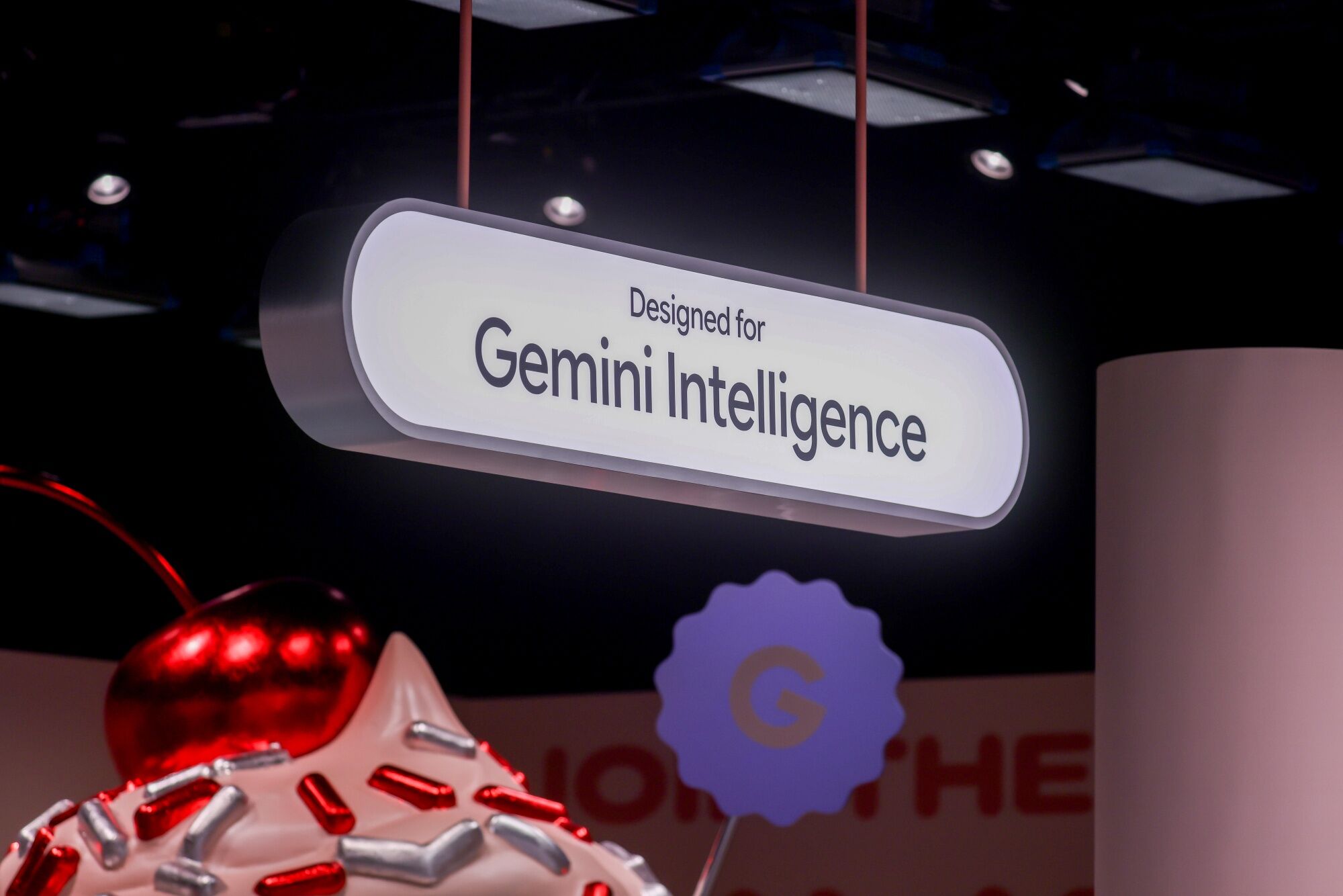 'Gemini Intelligence' signage during a content capture event in New York, US, Aug. 10, 2026. (Bloomberg) 'Gemini Intelligence' signage during a content capture event in New York, US, Aug. 10, 2026. (Bloomberg)