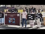 Around 100 Arya College teachers staged a peaceful, symbolic candle march outside the residence of managing committee member Sunil Sharma under the banner of the Punjab and Chandigarh College Teachers’ Union (PCCTU) (HT FILE)