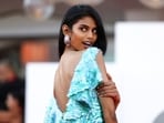 Bhavitha Mandava poses on the red carpet during arrivals for the screening of 'Mr Nelson, Did You Kill People?' at the 83rd Venice International Film Festival. 