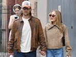 Glen Powell and Michelle Randolph