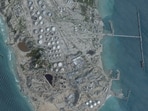 A satellite image shows an oil terminal at Kharg Island, Iran, February 25, 2026.