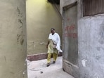 Lakshmi is at home, in a courtyard at the farthest end of Gali Godoya in Old Delhi. (HT Photo)