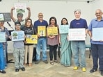 Mumbai, India - Sept. 5, 2026: A hundred-odd Breach Candy residents turned up at Cymroza Art Gallery on concerns over what the proposed Coastal Road Gardens could mean for the neighbourhood and its infrastructure, in Mumbai, India, on Saturday, September 5, 2026. (Photo by Anshuman Poyrekar/Hindustan Times) (Anshuman Poyrekar/HT Photo)