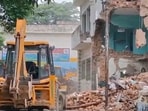 Police said the demolition was carried out amid tight security, with all five gates of the collectorate sealed and a heavy security contingent deployed to maintain law and order. (Sourced)