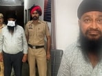 Manjit Singh Bedi in the custody of Jalandhar police on Friday.
