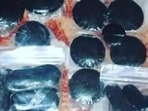 wo women allegedly concealed 5 kg of Nepal-origin charas in knee caps under their sarees while travelling by train from Bihar to Punjab.