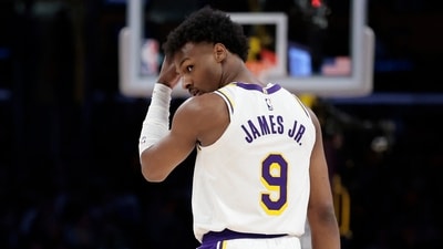 Breakup rumors grew after Bronny James and Parker Whitfield appeared to unfollow each other on social media in August. (Getty Images via AFP)