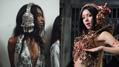 Lisa (right) in the SaWaDiKa video with the coined headphone