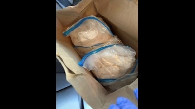 More than 40 pounds of methamphetamine as well as firearms and more than $10,000 ( ₹9.4 lakh) in cash were seized from Kawal Preet Singh’s apartment. (Department of Justice)