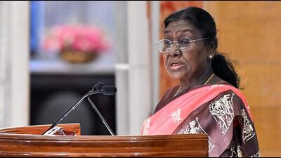 President Murmu called teachers “frontline nation-builders”, stressing their special responsibility towards disadvantaged and first-generation learners. (ANI) President Murmu called teachers “frontline nation-builders”, stressing their special responsibility towards disadvantaged and first-generation learners. (ANI)