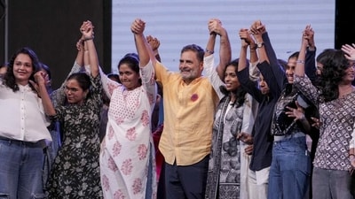 On August 22, Rahul Gandhi held the Pune leg of the “Chhatron Ki Goonj” student movement. (PTI) On August 22, Rahul Gandhi held the Pune leg of the “Chhatron Ki Goonj” student movement. (PTI)
