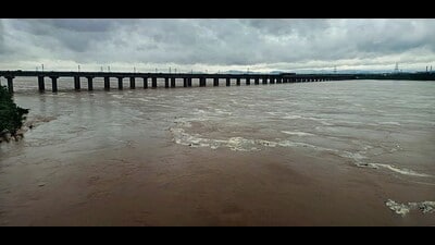 The incident happened at the Chinchinada bridge over the river near Yelamanchili mandal. (PTI) The incident happened at the Chinchinada bridge over the river near Yelamanchili mandal. (PTI)