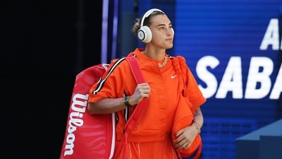 Aryna Sabalenka complained about the smell of marijuana during her US Open match (AP Photo/Heather Khalifa)