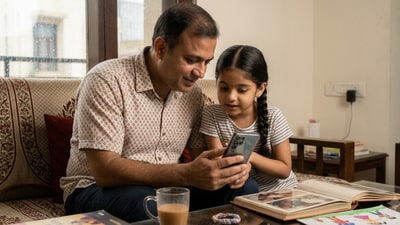 Gurugram man shares parenting lesson on AI. (Representational image generated using AI) Gurugram man shares parenting lesson on AI. (Representational image generated using AI)
