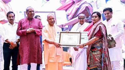 Uttar Pradesh chief minister Yogi Adityanath at a Teachers’ Day event in Gorakhpur on Saturday. (ANI PHOTO) Uttar Pradesh chief minister Yogi Adityanath at a Teachers’ Day event in Gorakhpur on Saturday. (ANI PHOTO)
