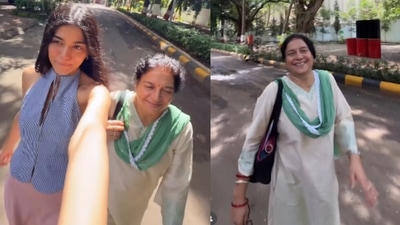 A Mumbai woman shared her mother’s emotional first day at college as she began a three-month packaging course. (Instagram/tanvi_malhara) A Mumbai woman shared her mother’s emotional first day at college as she began a three-month packaging course. (Instagram/tanvi_malhara)