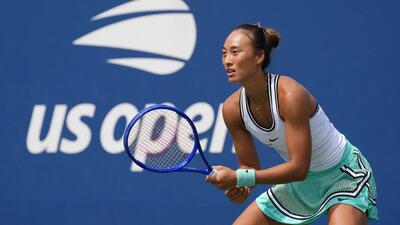 hina's Qinwen Zheng in action during her third round match against Madison Keys of the US at the US Open (Reuters)