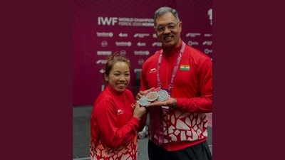 2020 Tokyo Olympics silver medalist Mirabai Chanu has been training under chief national weightlifting coach and Dronacharya Awardee Vijay Sharma since 2014.