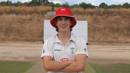 Sam Bodoano completed a 100km run-up to deliver a ball.