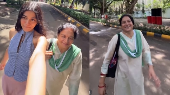 A Mumbai woman shared her mother’s emotional first day at college as she began a three-month packaging course.