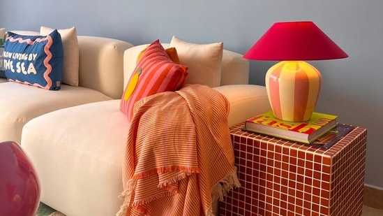 Striped lamps and checkered table decor are trending, and Whisper Art Studio has great ideas to try the look