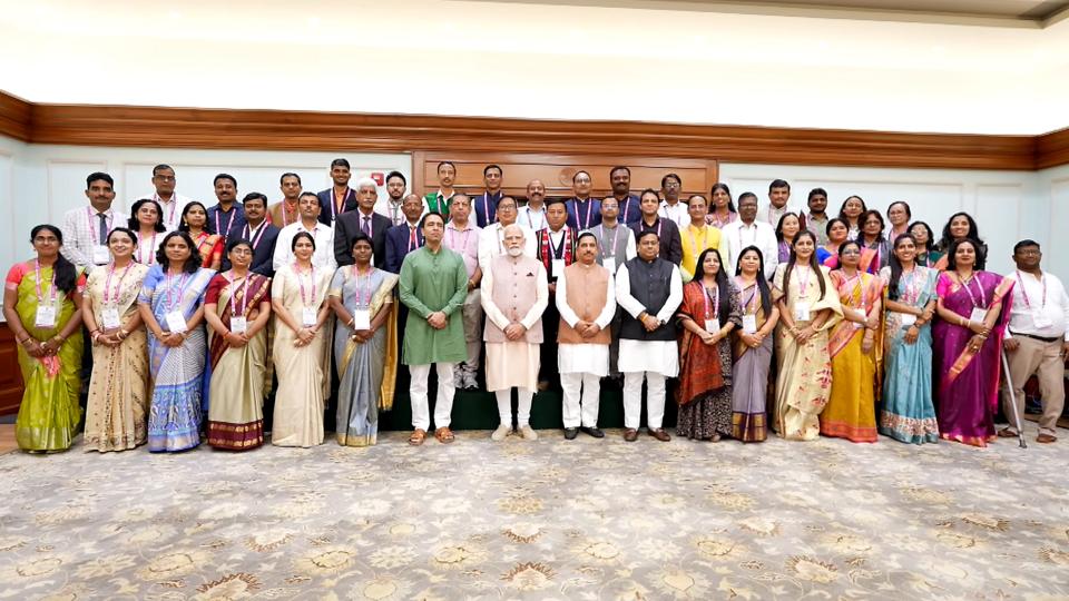 PM Modi urged teachers to pay closer attention to children beyond academics, warning about drug addiction and excessive mobile phone and screen use. (@NarendraModi) PM Modi urged teachers to pay closer attention to children beyond academics, warning about drug addiction and excessive mobile phone and screen use. (@NarendraModi)