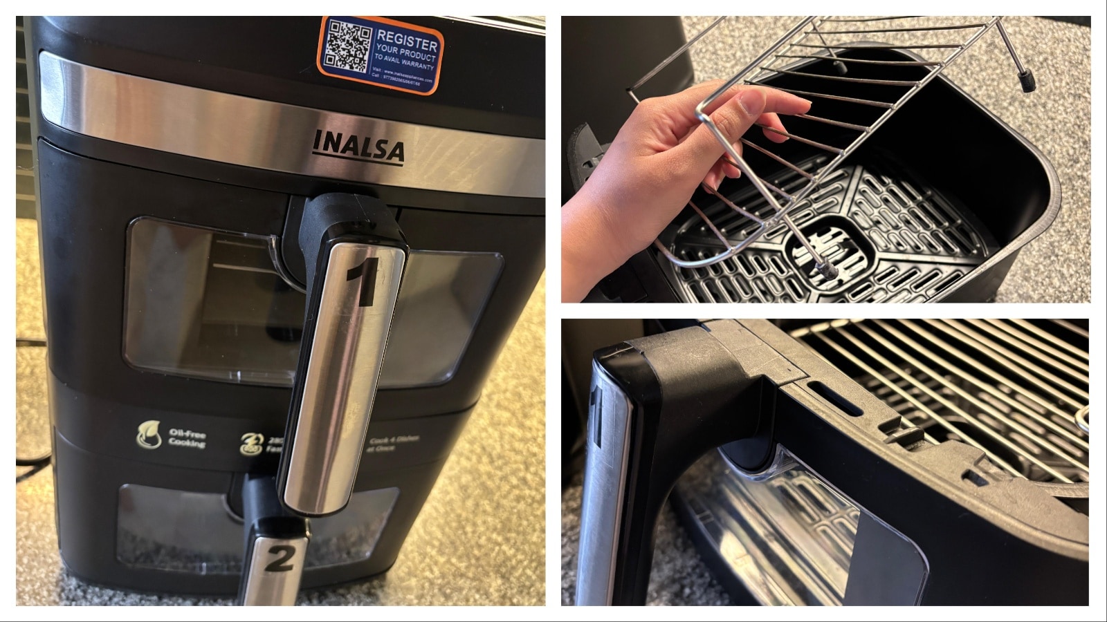 Inalsa air fryer build and design. (Aishwarya Faraswal - HT)