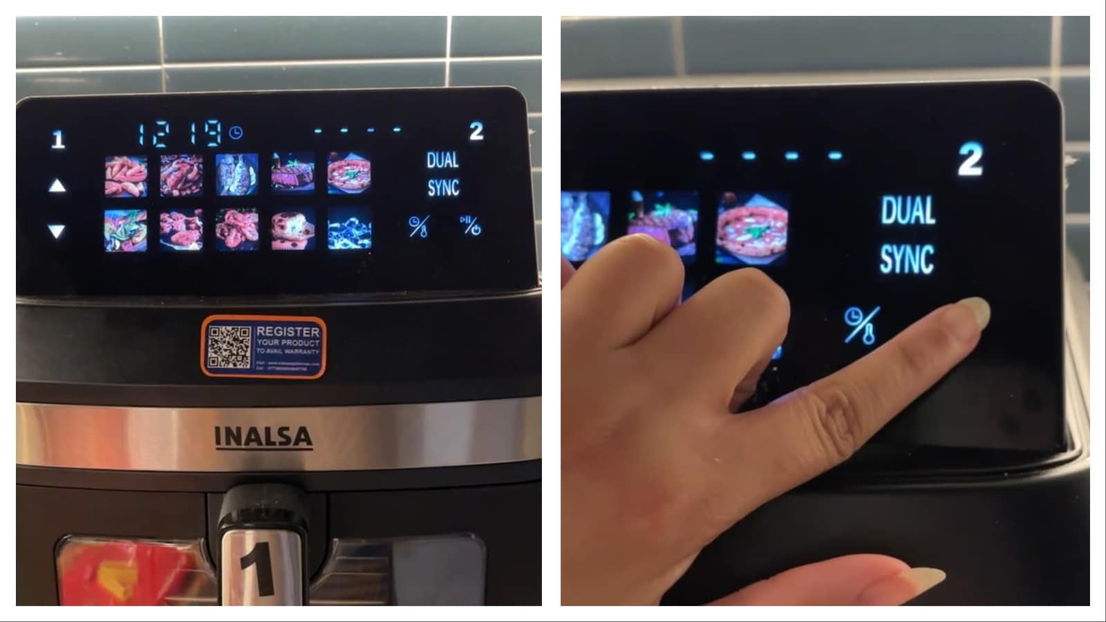 Inalsa NutriFry DuoSlim dual sync feature works efficiently. (Aishwarya Faraswal - HT)