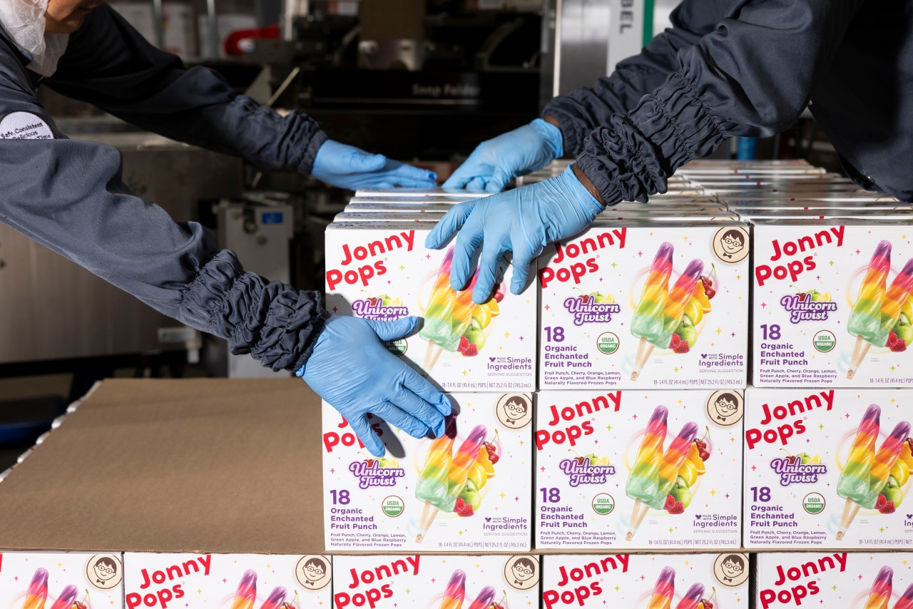 Boxes of Unicorn Twist stacked at the facility. Boxes of Unicorn Twist stacked at the facility.
