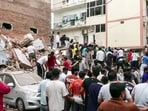 Teams from Delhi Fire Services, NDRF, Delhi Police and other agencies are carrying out rescue operations in Satya Niketan.
