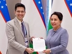 Raghav Chadha meets Chairperson of the Senate of the Oliy Majlis of Uzbekistan Tanzila Narbaeva.
