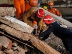 Delhi building collapse LIVE: Rescue operation underway after a 50-year-old five-storey building housing a boys' hostel collapsed in a congested bylane in Satya Niketan near Delhi Universitys south campus, Sunday.