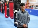 The Indian women’s 60kg boxer Priya Ghanghas at the pre-Asian Games training camp in the Netaji Subhas National Institute of Sports, Patiala on Thursday. (PTI)