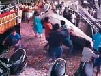 The woman, identified as Salma Salauddin Pathan, sustained serious injuries and was rushed to Aundh Hospital, where doctors declared her dead on arrival. (VIDEO GRAB)