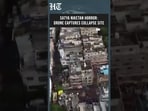 Chilling Drone Video Shows Satya Niketan Building Collapse Site as Rescue Op Continues