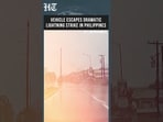 Philippines: Lightning Strikes Ground Near Vehicle in Dramatic Dashcam Video