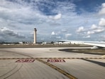 Miami International Airport runway.