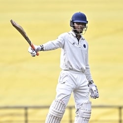Shikhar Mohan during his 85-run knock in the Duleep Trophy 2026 final.