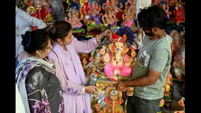 A large part of the expenditure is concentrated at the two ends of the festival — the day the idol arrives and the day it leaves. (HT)