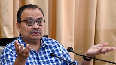 Kolkata: Trinamool Congress (TMC) MLA Kunal Ghosh addresses media persons during a press conference regarding the alleged attack on former West Bengal chief minister Mamata Banerjee's convoy in Halishahar, at the West Bengal Legislative Assembly, in Kolkata, Monday, Aug. 10, 2026. (PTI Photo)(PTI08_10_2026_000233A) (PTI) Kolkata: Trinamool Congress (TMC) MLA Kunal Ghosh addresses media persons during a press conference regarding the alleged attack on former West Bengal chief minister Mamata Banerjee's convoy in Halishahar, at the West Bengal Legislative Assembly, in Kolkata, Monday, Aug. 10, 2026. (PTI Photo)(PTI08_10_2026_000233A) (PTI)