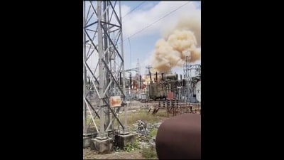 The explosion triggered a fire, which officials said was brought under control shortly afterwards. (HT)