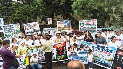 The silent march began at Infosys Circle in Phase I, proceeded to Shivaji Chowk and returned to the starting point. (HT PHOTO) The silent march began at Infosys Circle in Phase I, proceeded to Shivaji Chowk and returned to the starting point. (HT PHOTO)
