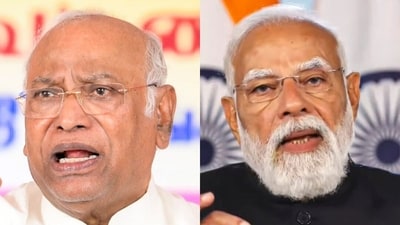 Congress' Mallikarjun Kharge slams Prime Minister Narendra Modi over his recent 'Dimagi Naxal' remarks at an event in DU's SRCC (File photos/ANI) Congress' Mallikarjun Kharge slams Prime Minister Narendra Modi over his recent 'Dimagi Naxal' remarks at an event in DU's SRCC (File photos/ANI)