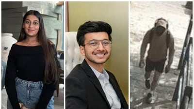 L to R: Pune Lohagad murder case accused Siya Goyal, her fiance and victim Ketan Agarwal, and co-accused Chetan Chaudhary. (Sourced)