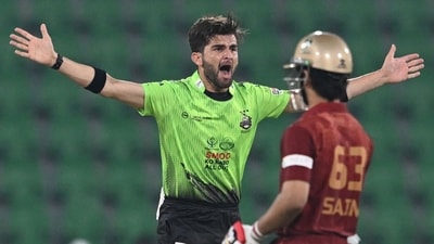 Shaheen Shah Afridi playing PSL. (AFP) Shaheen Shah Afridi playing PSL. (AFP)