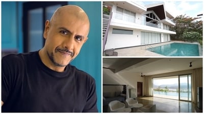 Vishal Dadlani's massive farmhouse offers stunning views of the Sahyadri ranges and the Pawna Lake. Vishal Dadlani's massive farmhouse offers stunning views of the Sahyadri ranges and the Pawna Lake.