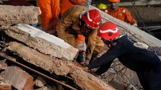 Delhi building collapse LIVE: Rescue operation underway after a 50-year-old five-storey building housing a boys' hostel collapsed in a congested bylane in Satya Niketan near Delhi Universitys south campus, Sunday.
